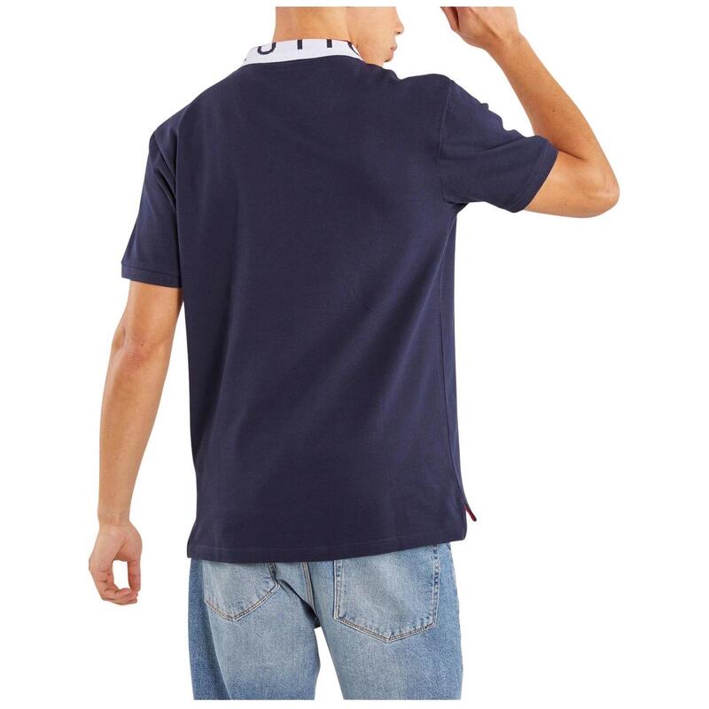 Tricou cu guler Braxton Polo Shirt - albastru inchis barbati