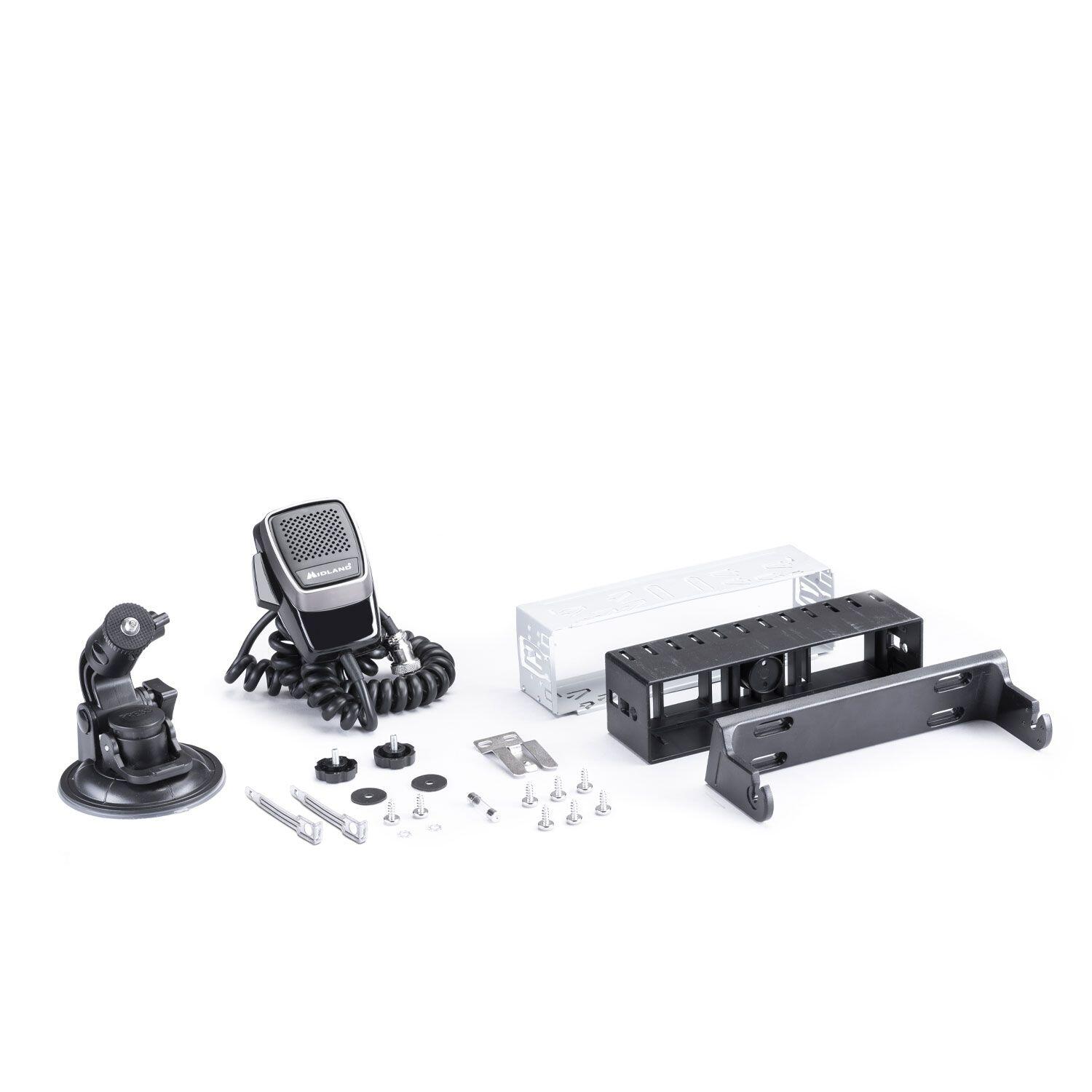 Emisora CB, Alan 88, tamaño DIN, color negro, 6 PIN 7/7