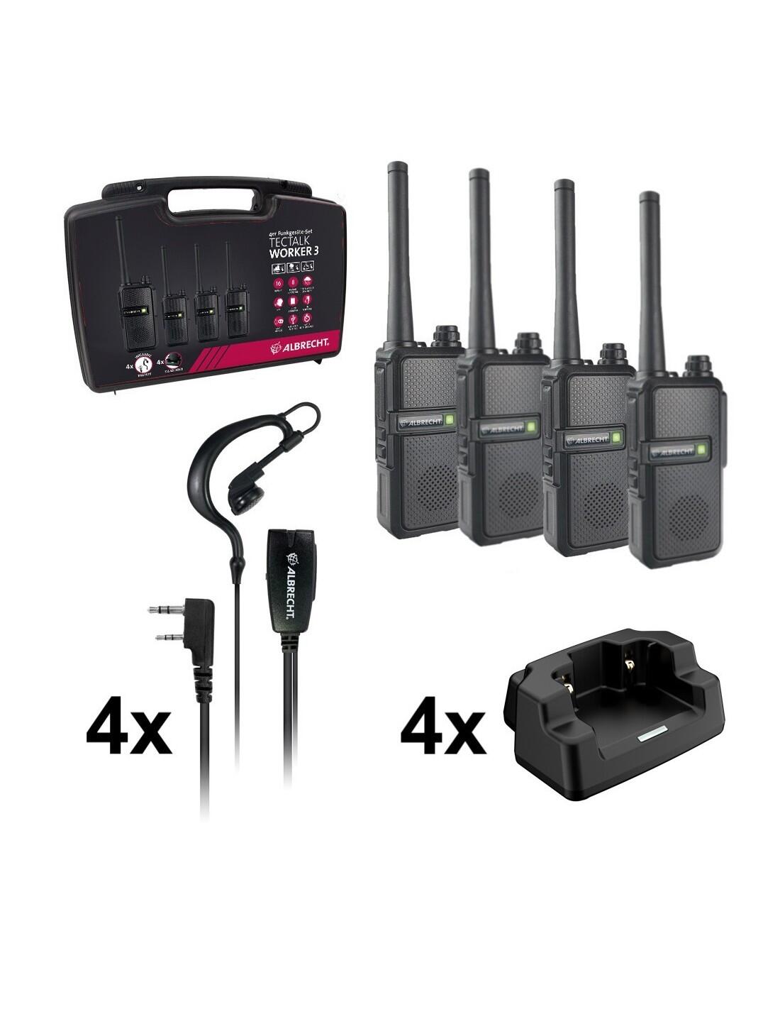 Walkie-talkie Albrecht Tectalk worker 3 Pack 4 radios avec chargeur 1/5