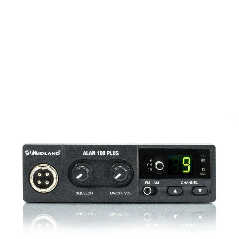 Emisora CB, Midland Alan 100 Plus B; color negro, 4 PIN 2/7