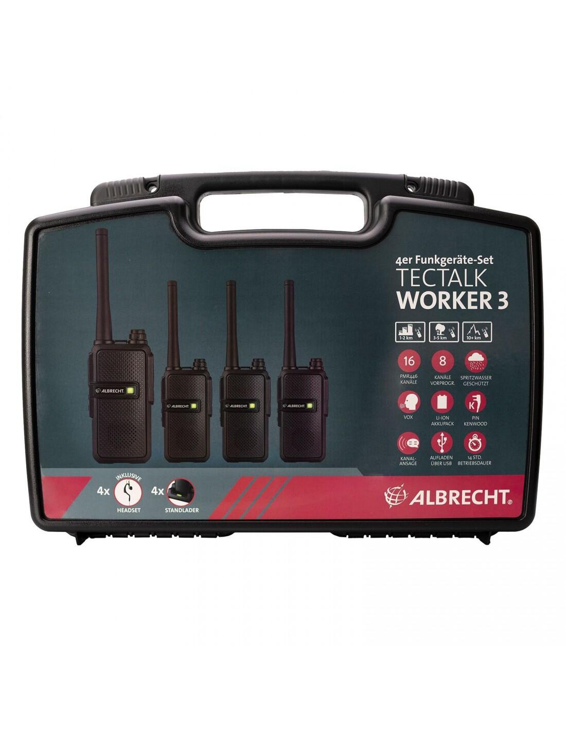 Walkie-talkie Albrecht Tectalk worker 3 Pack 4 radios avec chargeur 2/5