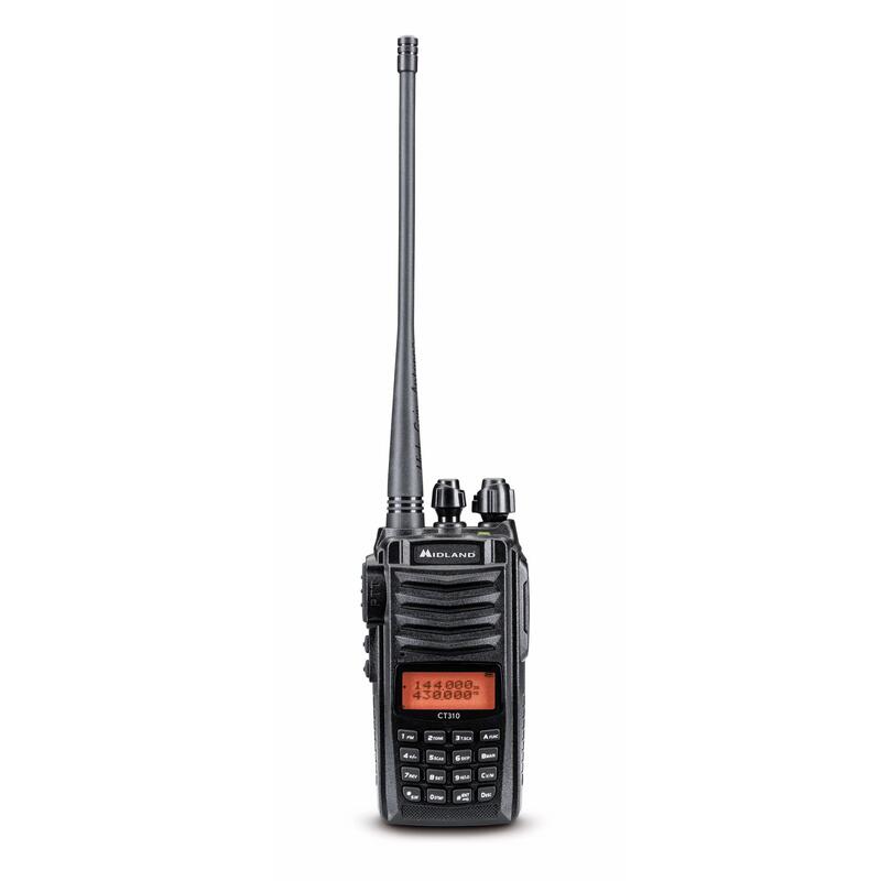 Walkie talkie Dual Band, Midland CT310, VHF/UHF, color negro