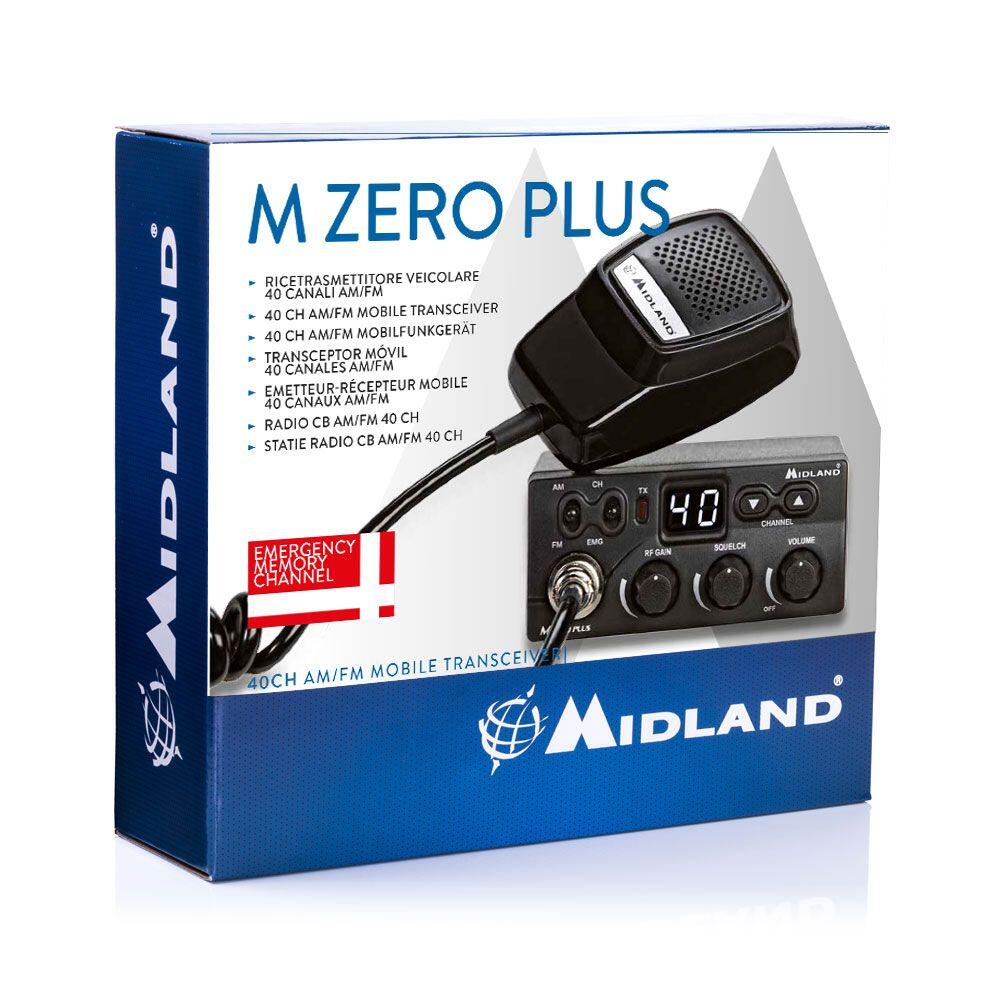 Emisora CB, Midland M Zero, color negro, 4 PIN 4/6