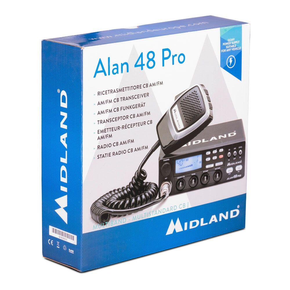 Emisora CB, Alan 48, color negro, 6 PIN 5/7
