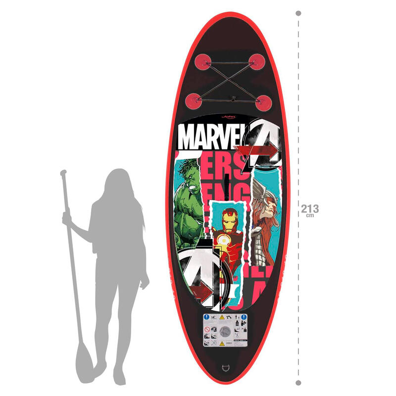 John Tabla paddle surf hinchable para niños Marvel Avengers