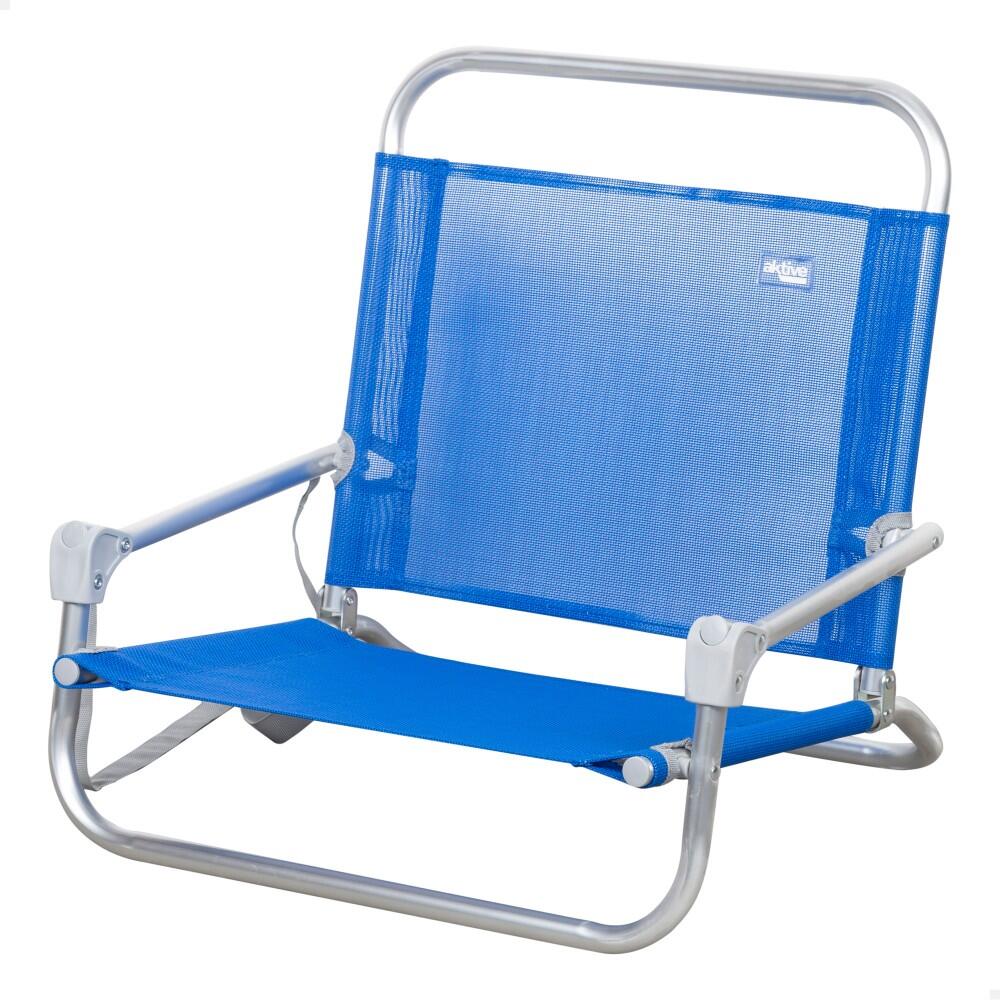 Aktive - Aktive Petite Chaise De Plage Pliante Bleue Avec Repose-épaule - Siège Pliant - Bleu - Taille Unique - Decathlon