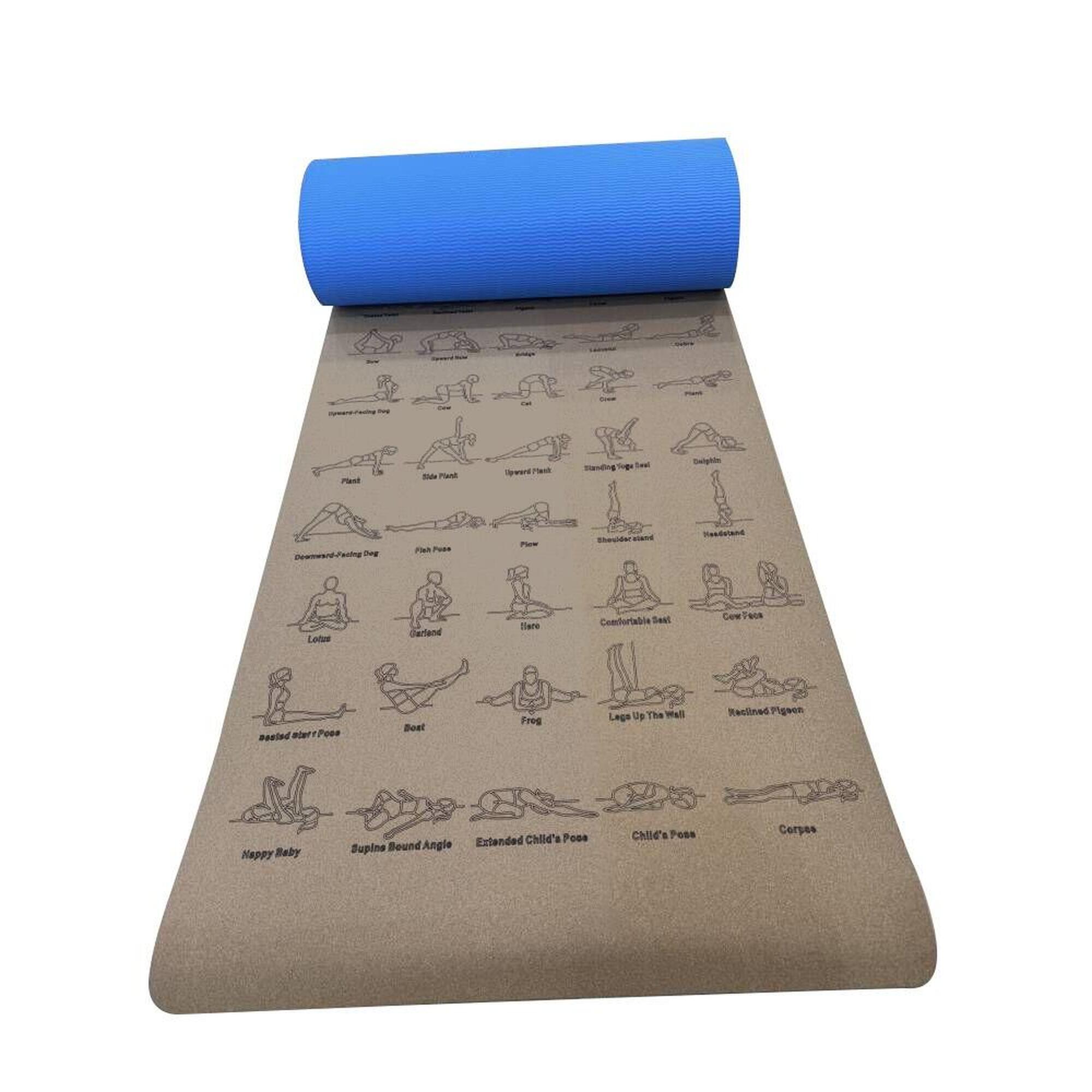 Le Tapis de Yoga Durable en TPE Extra Épais et Liège - Tapis de Sport et de Fitn