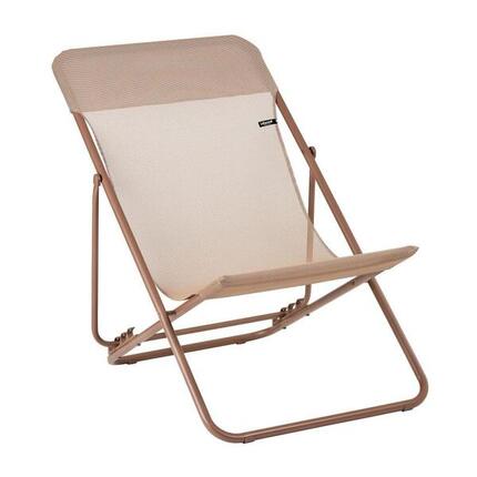 Transat jardin pliant multi-positions - Largeur 58cm - MAXI TRANSAT - Marron