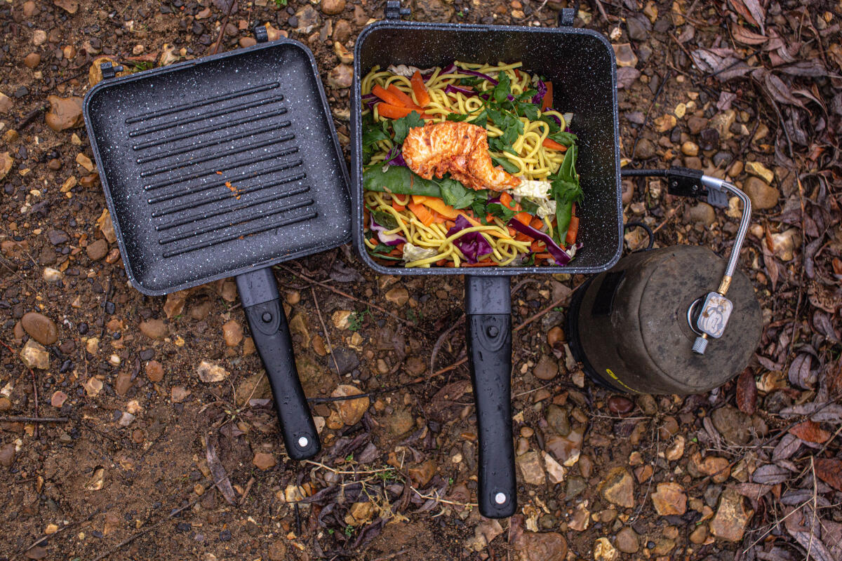 Conjunto de produtos RidgeMonkey Connect Deep Pan e Griddle Granite Edition 4/5