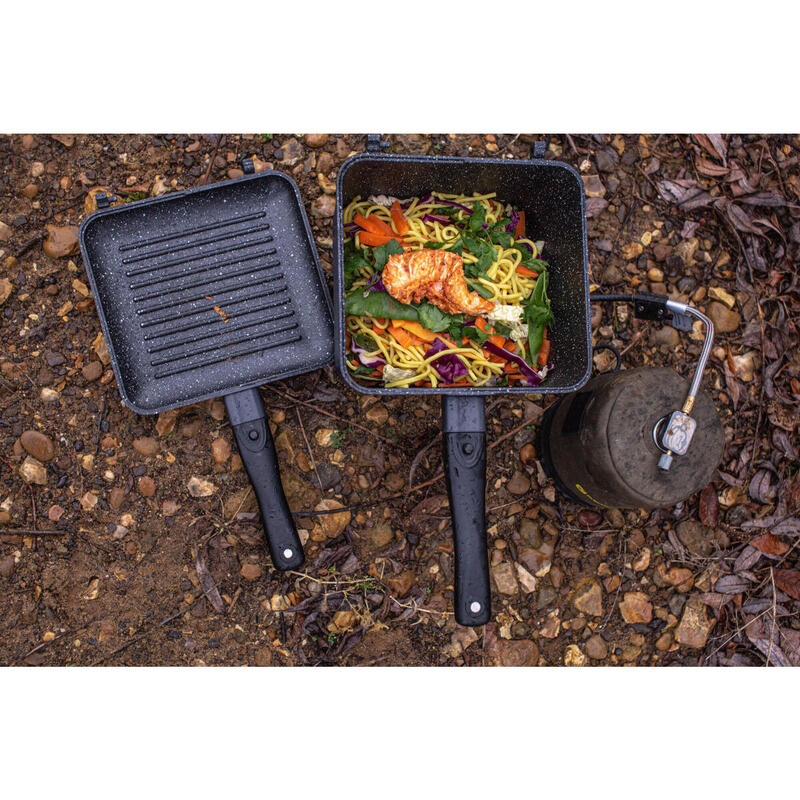 Set de produse RidgeMonkey Connect Deep Pan and Griddle Granite Edition