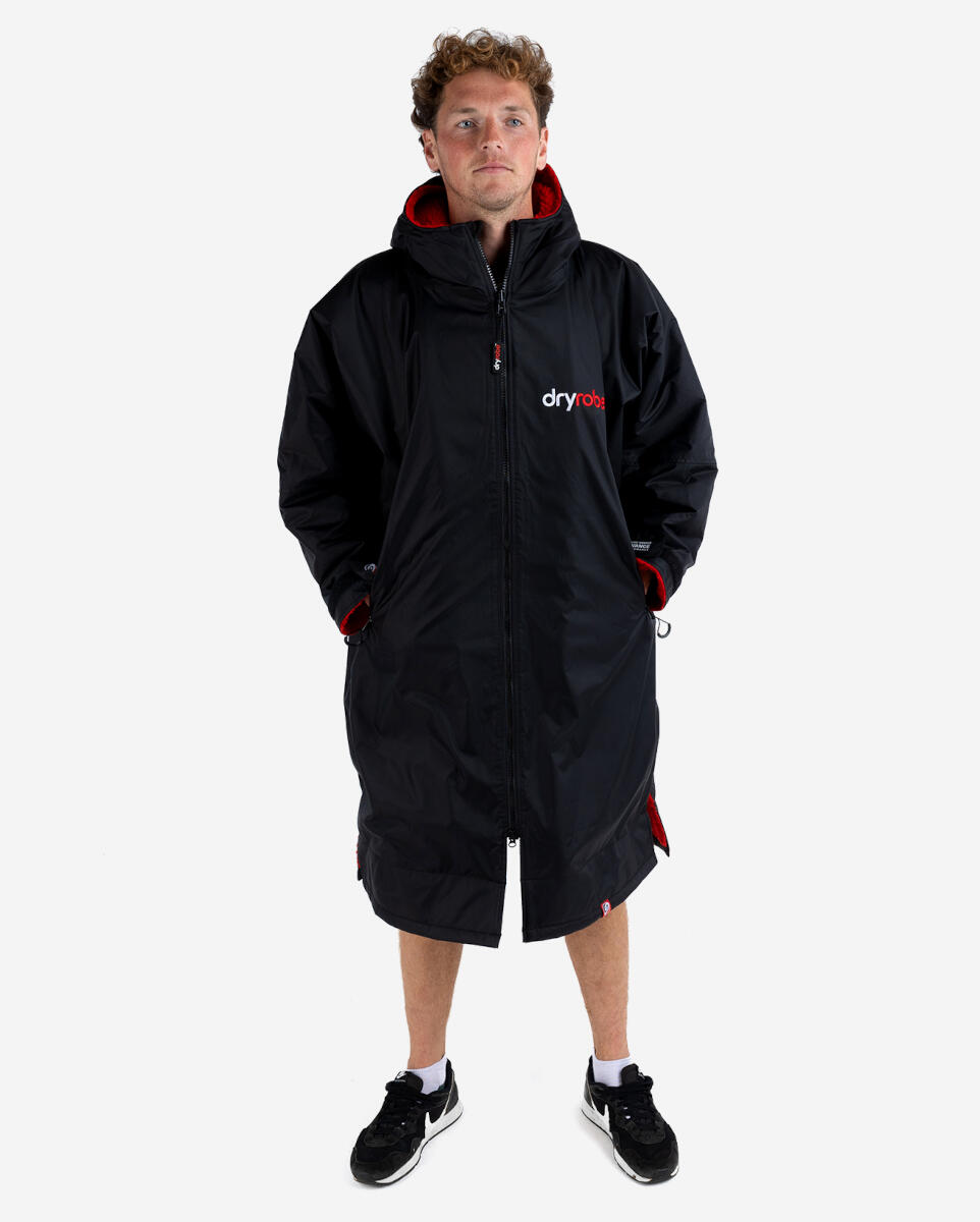DRYROBE dryrobe Advance - Small - Long Sleeve V3 - Black Red
