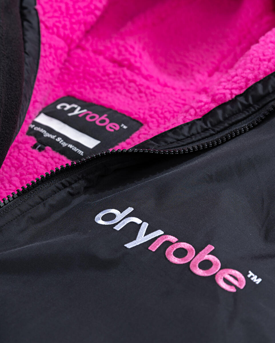 dryrobe Advance M Long Sleeve V3 Black/Pink DRYROBE Decathlon