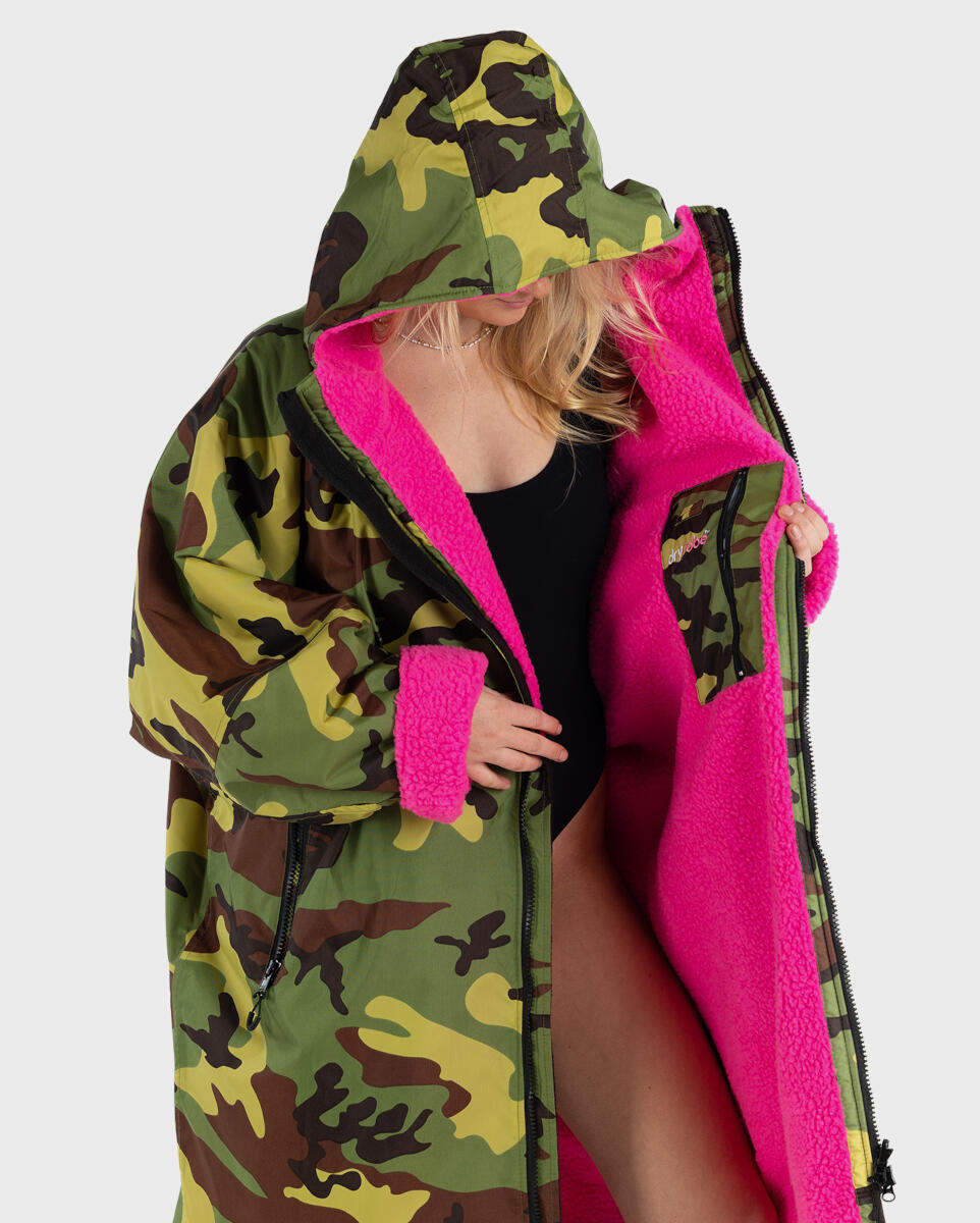 dryrobe Advance L Long Sleeve V3 Camouflage/Pink DRYROBE Decathlon