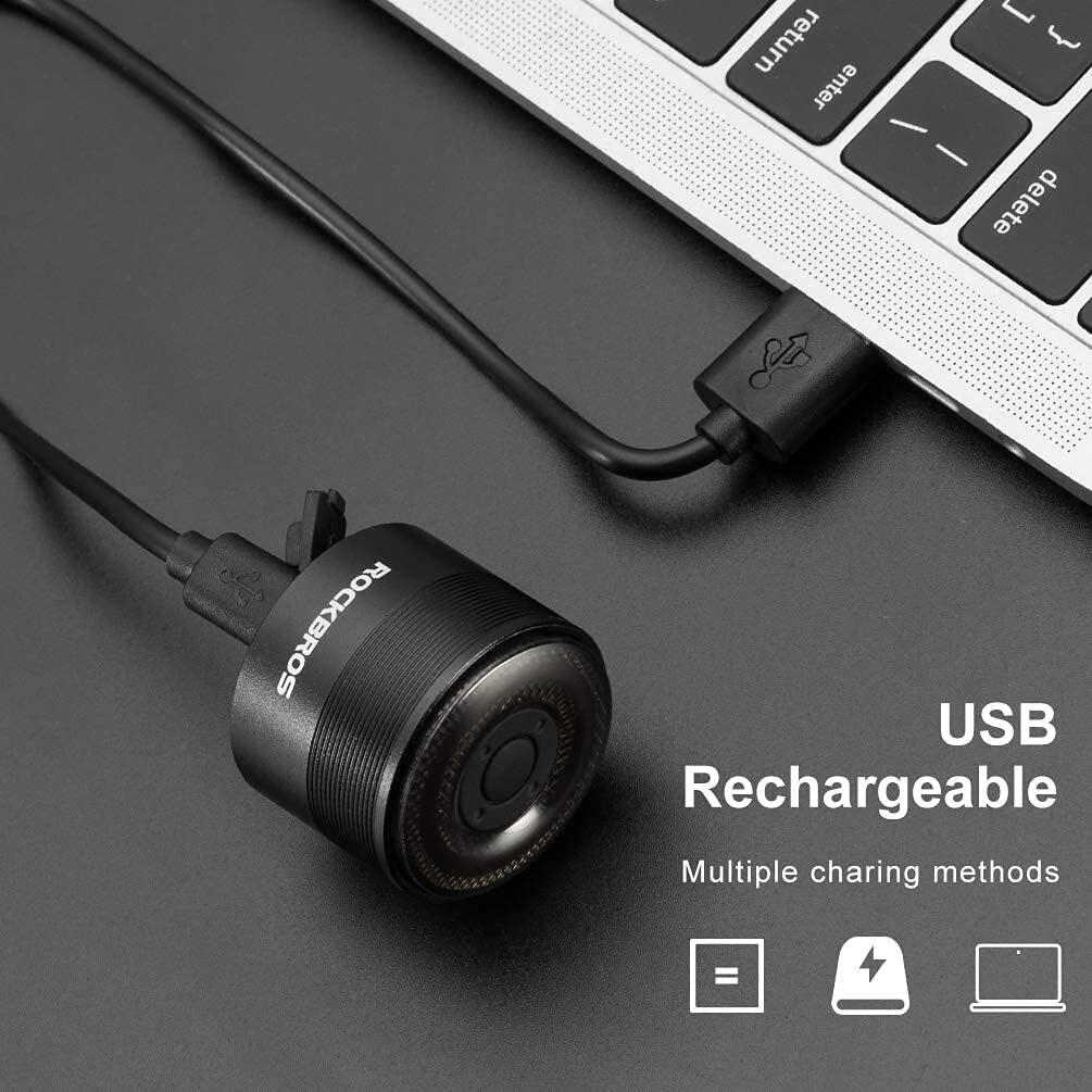 Feu Arrière Vélo LED 5 Mode d’éclairage Étanche USB Rechargeable Lumière Arrière 5/7