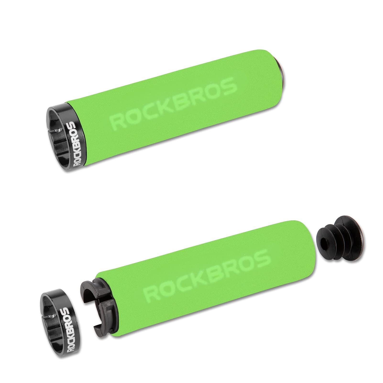 Fietsstuurgrepen Lock-on Design Verdikte sponsgrepen Groen 5/7