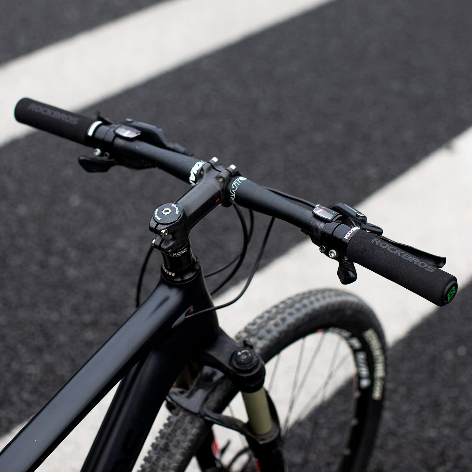 Poignées de Guidon de Vélo Lock-on Design Poignées En Éponge Épaissie Vert 6/7