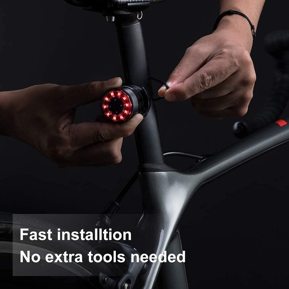 Feu Arrière Vélo LED 5 Mode d’éclairage Étanche USB Rechargeable Lumière Arrière 7/7