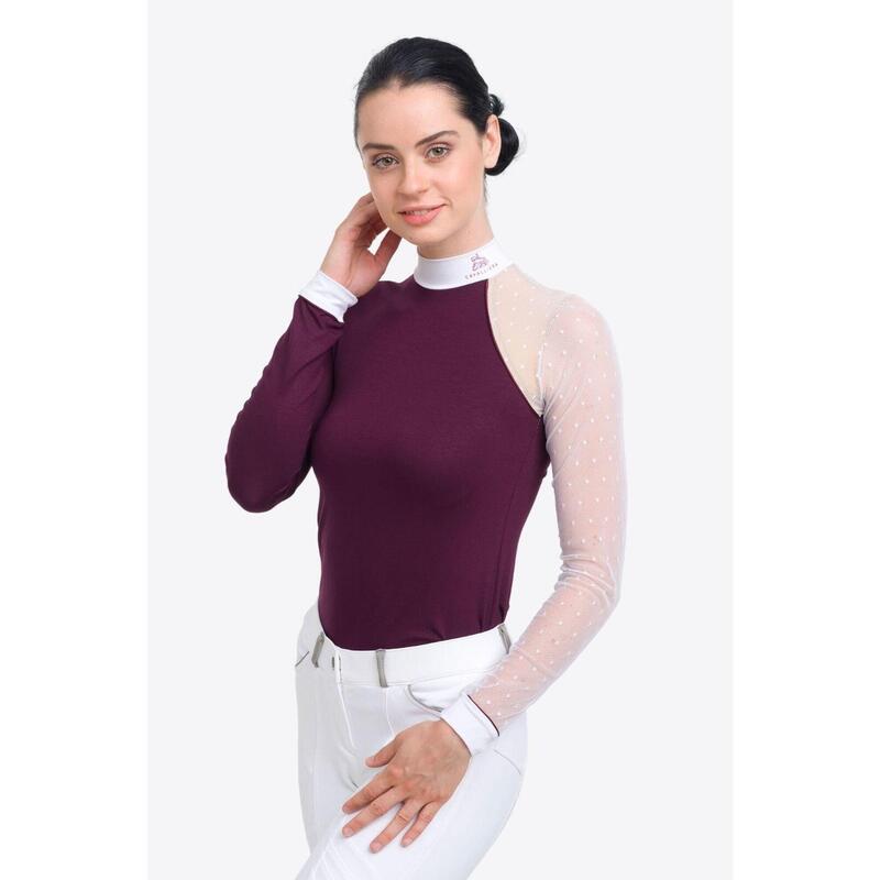 Bluză de echitație MODERN DAME - mânecă lungă