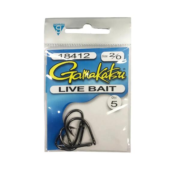 Pack of live bait fishing hooks