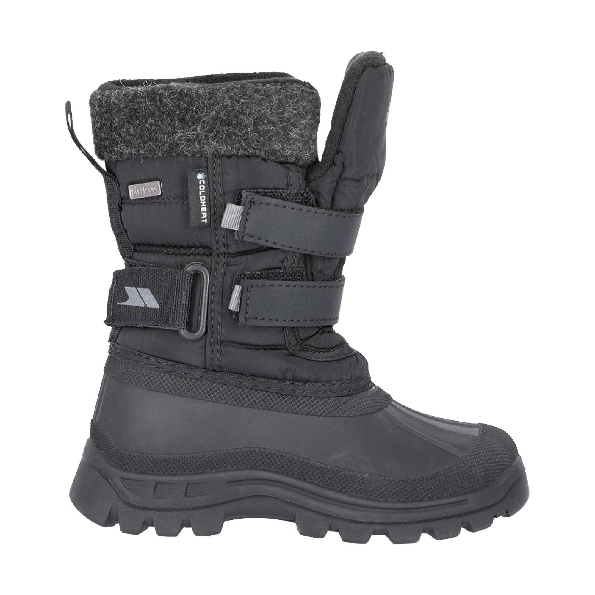 Trespass Childrens Boys Strachan II Waterproof Touch Fastening Snow Boots