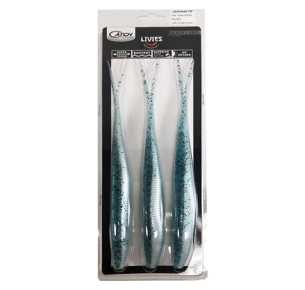Catch Livies 10" Jerkshad Soft Plastic Lures