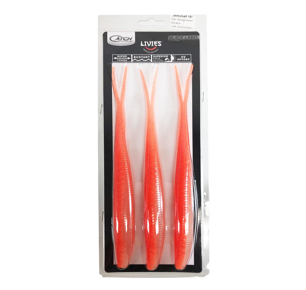 Catch Livies 10" Jerkshad Soft Plastic Lures