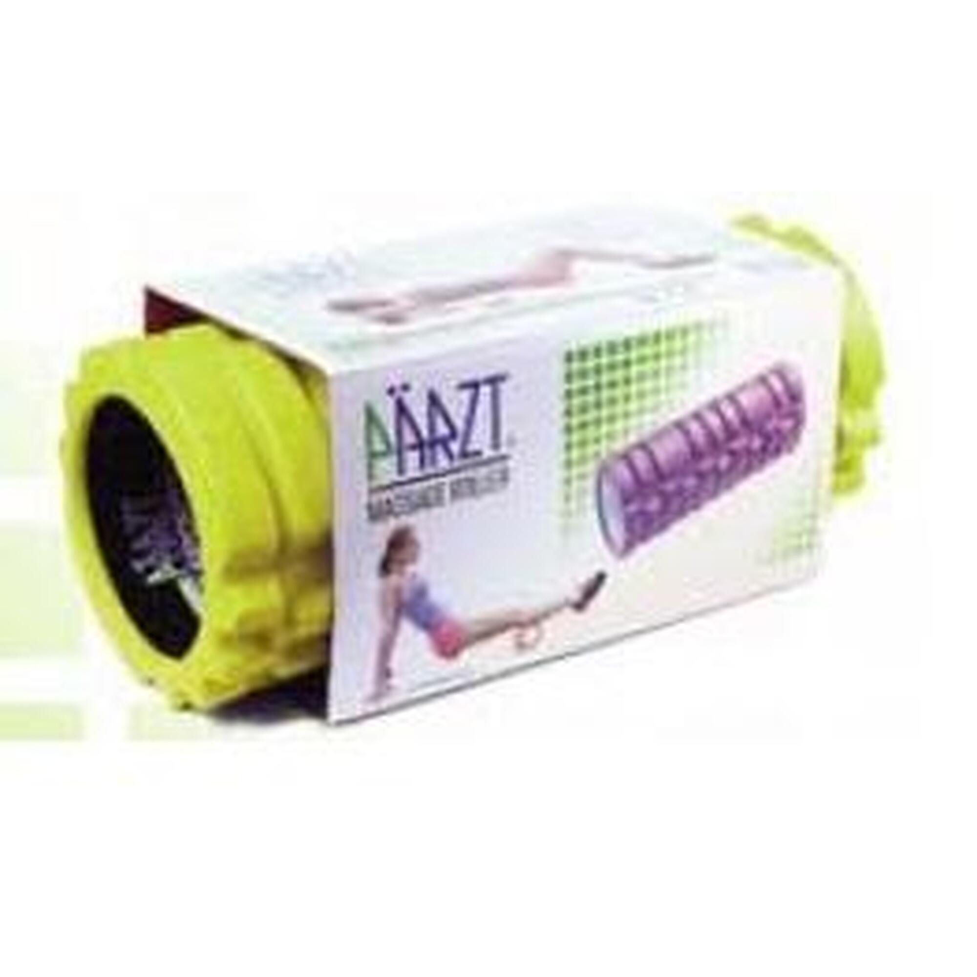 FOAM ROLLER 33cm x 14cm (Grid and Spikes) - YELLOW