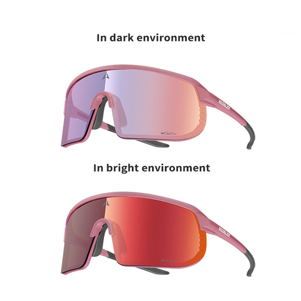 サングラス ^ONE BRILLIANT^ TaigaOB301Light Pink Taiga-OB301-Light Pink KAKU SP2 Sports Photochromic Sunglasses - Pink