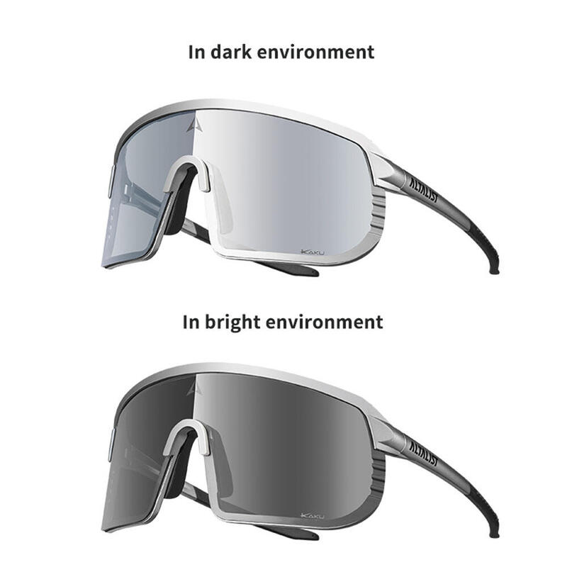 KAKU SP2 Sports Photochromic Sunglasses - Silver