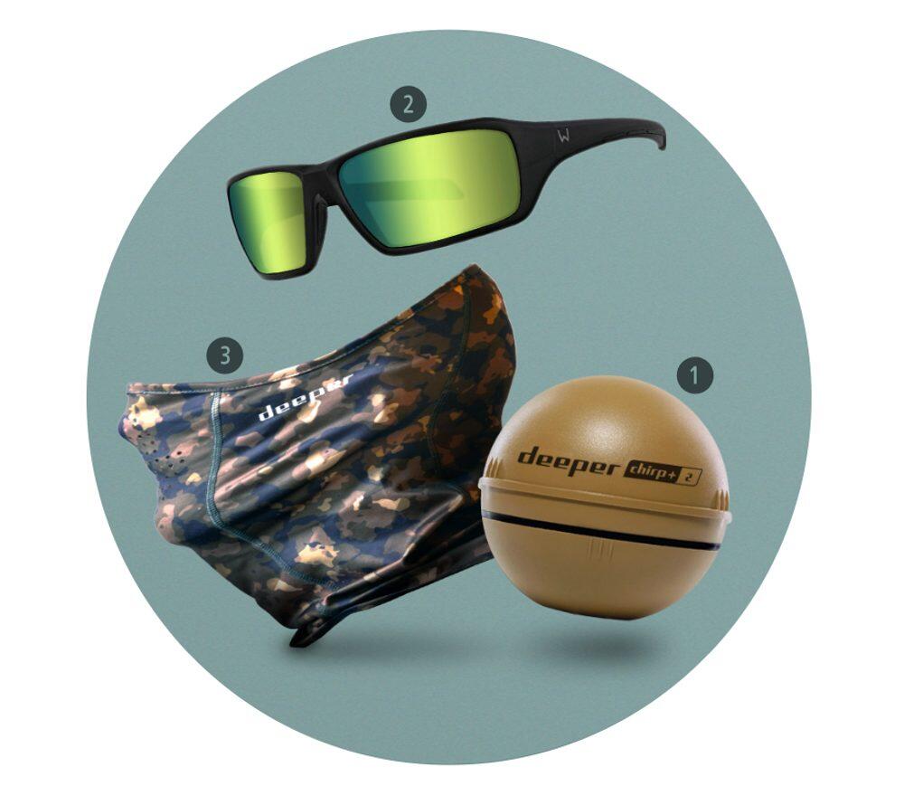 Deeper Chirp+ 2 Winter Bundle Angel-Echolot + Brille + Nackenwärmer 4/5
