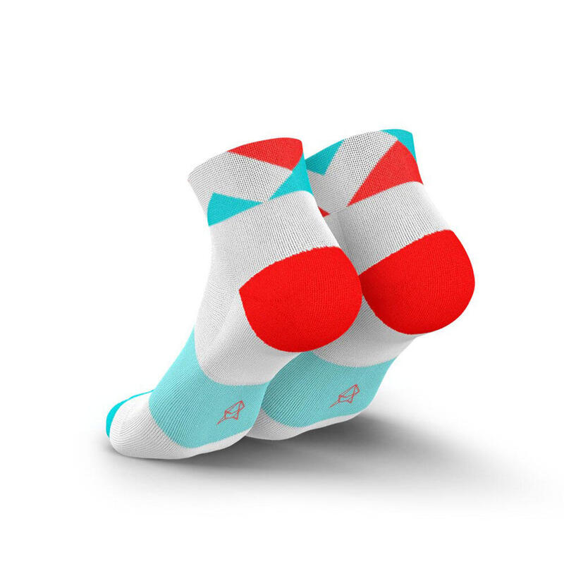 Breathable Low-Cut Running Socks - Peaks Cyan Inferno
