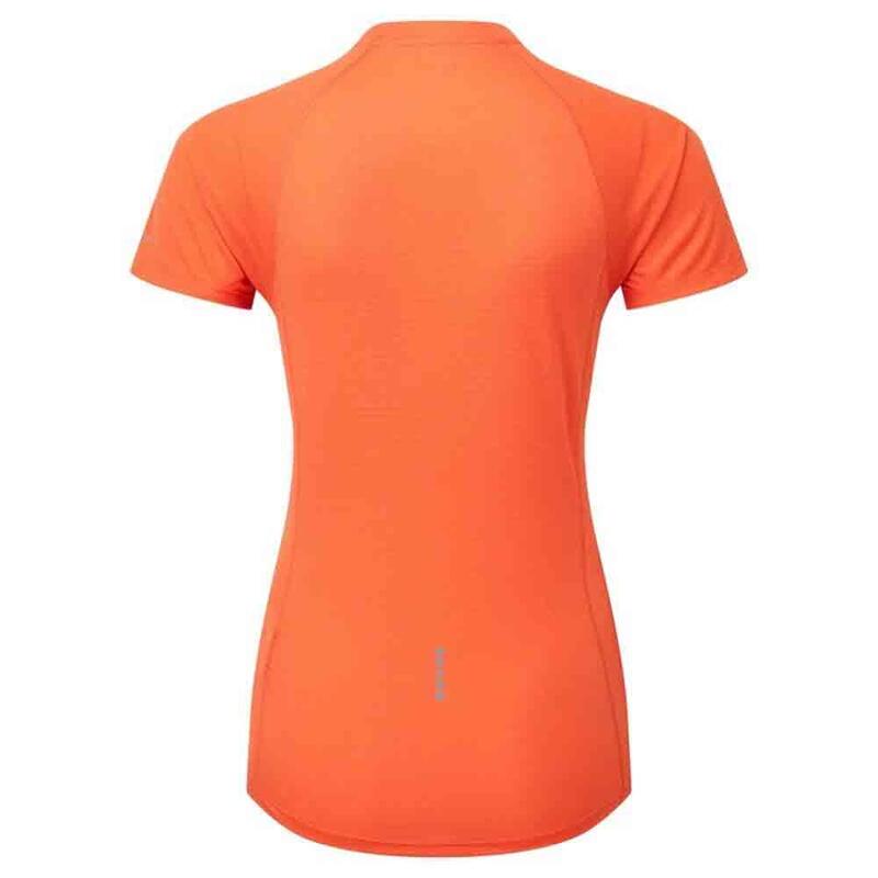 Dart Nano Women's Lightweight Zip T-Shirt - Orange