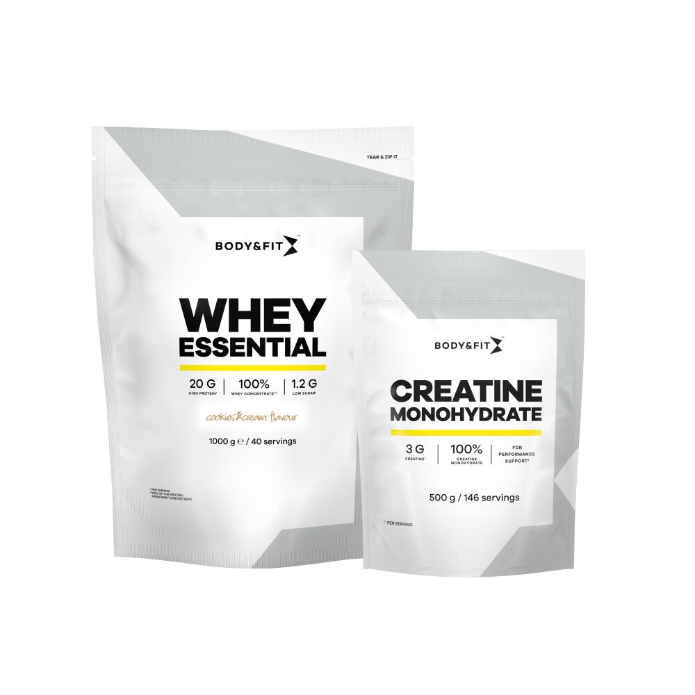 BODY&FIT Whey Essential - Whey Protein - Cookies & Cream - 1000 gram