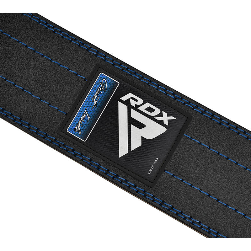 Ceinture d'haltérophilie RD1 - 100% Cuir - Bleu - S