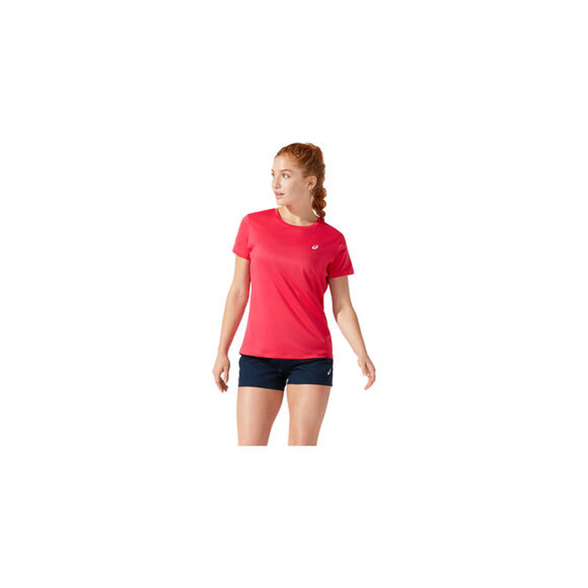 Camiseta de Manga Corta Mujer Asics Core Rojo Carmesí