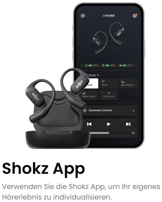 Ecouteurs Bluetooth Shokz - OPENFIT NOIR 7/7