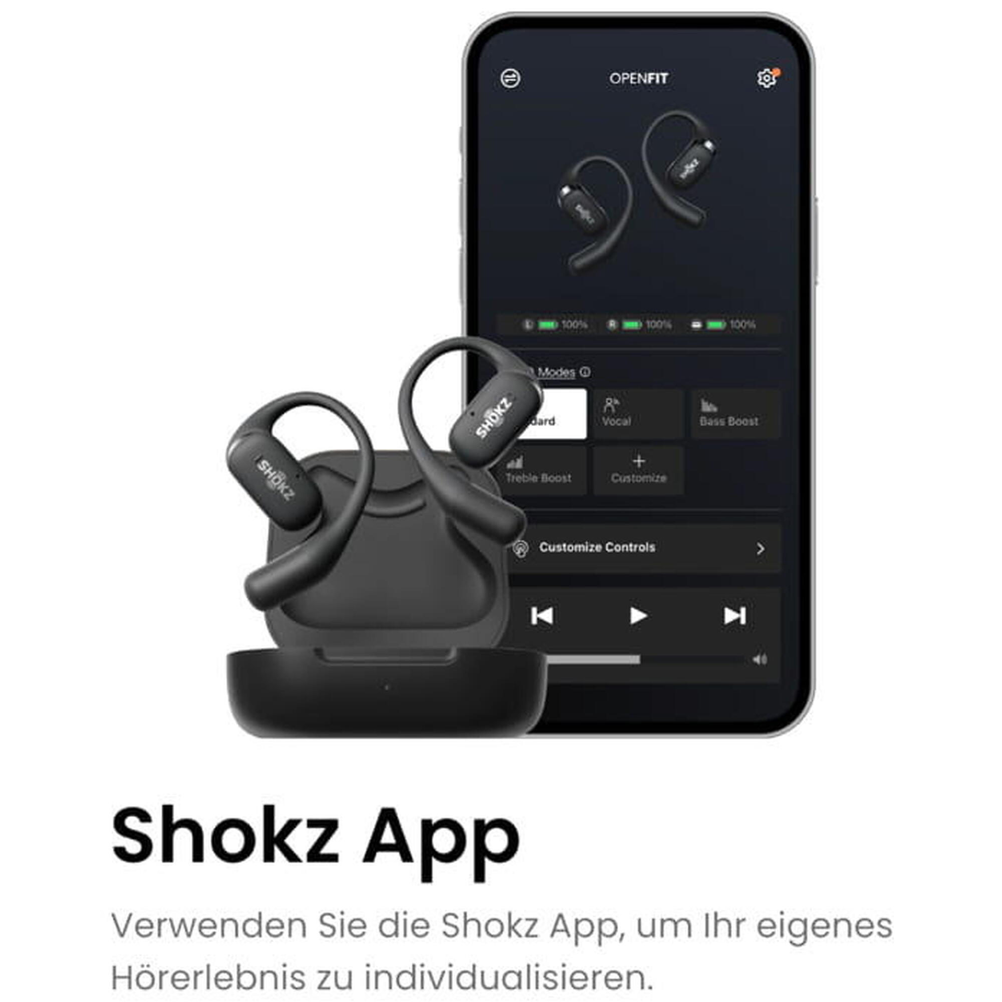 Shokz Bluetooth hoofdtelefoon - OPENFIT ZWART