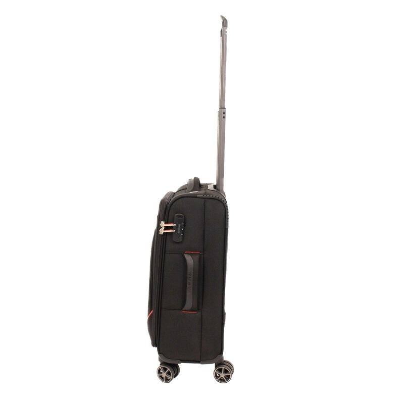 Troler Lamonza Smiley, 55x35x21 cm, 2.6 kg, negru/rosu