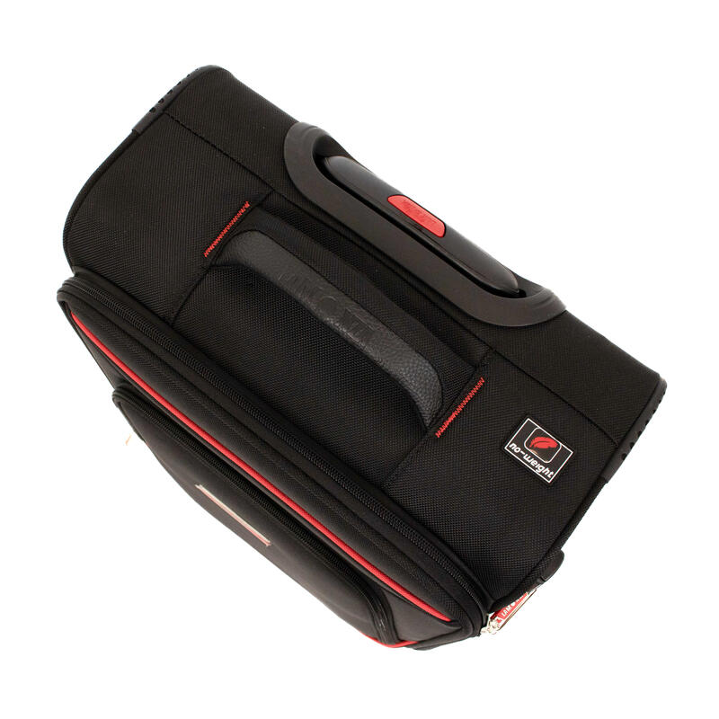 Troler Lamonza Smiley, 55x35x21 cm, 2.6 kg, negru/rosu