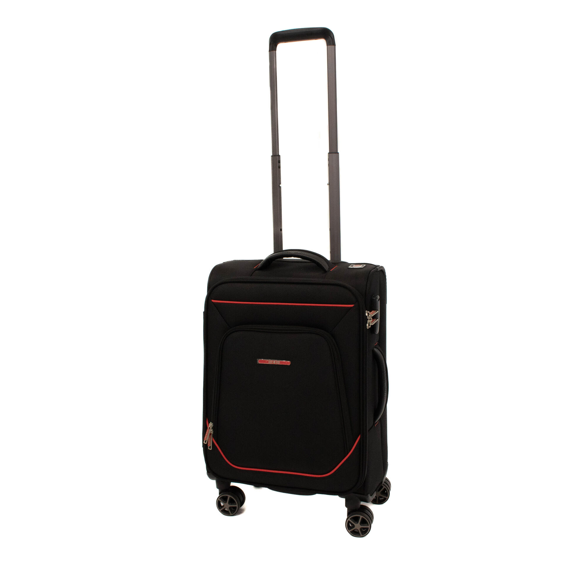 Troler Lamonza Smiley, 55x35x21 cm, 2.6 kg, negru/rosu