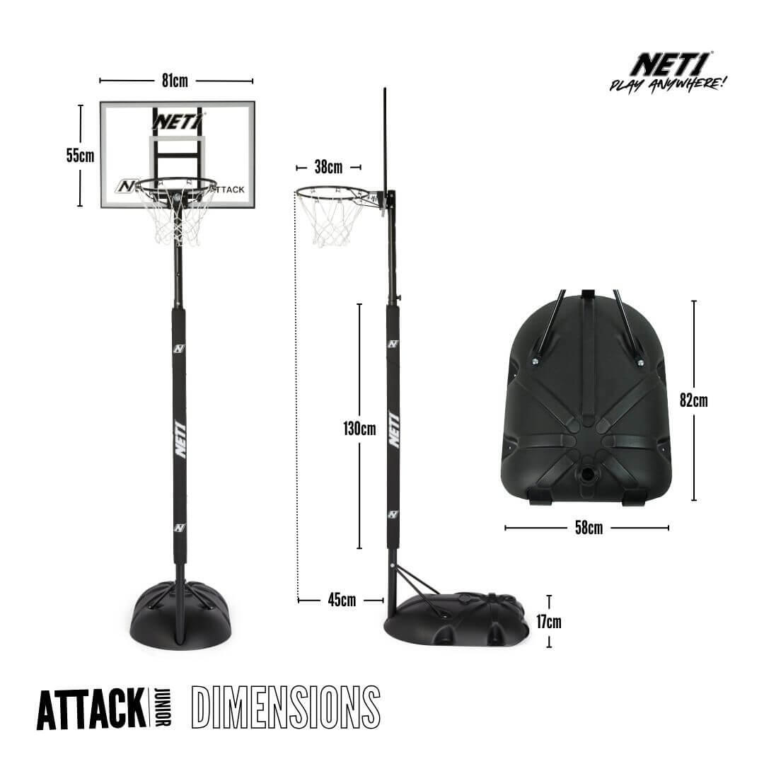 NET1 Attack Basketball Hoop - Youth 2/7