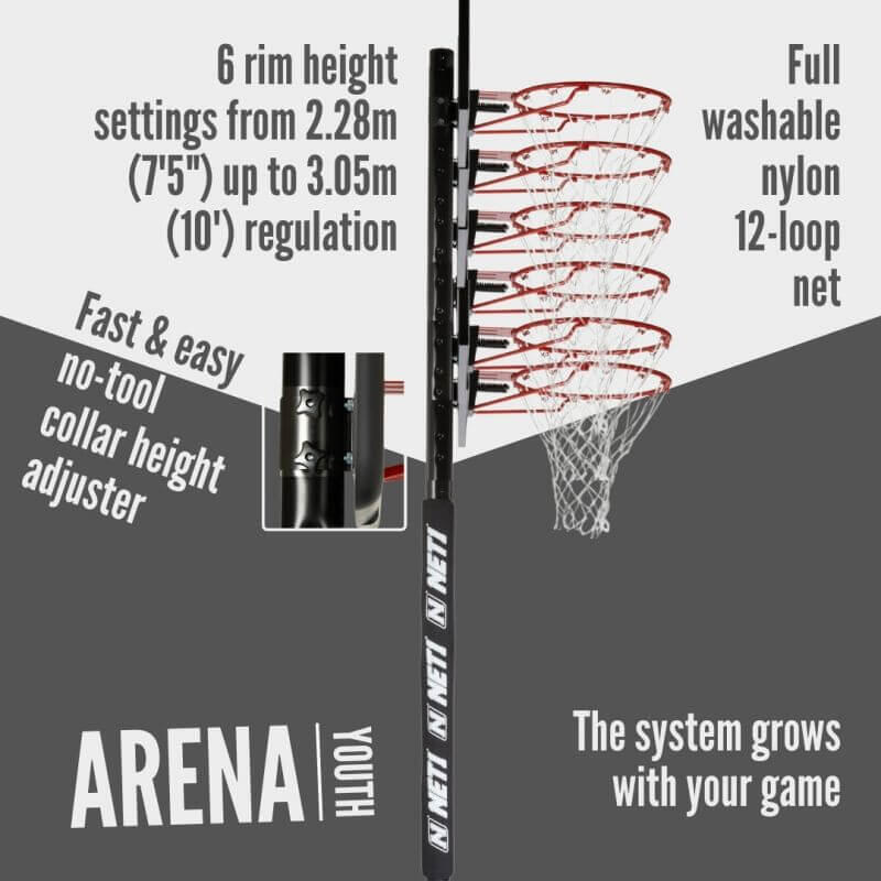 NET1 Arena Basketball Hoop - Intermediate 5/7