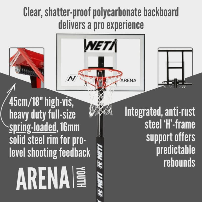NET1 Arena Basketball Hoop - Intermediate 6/7