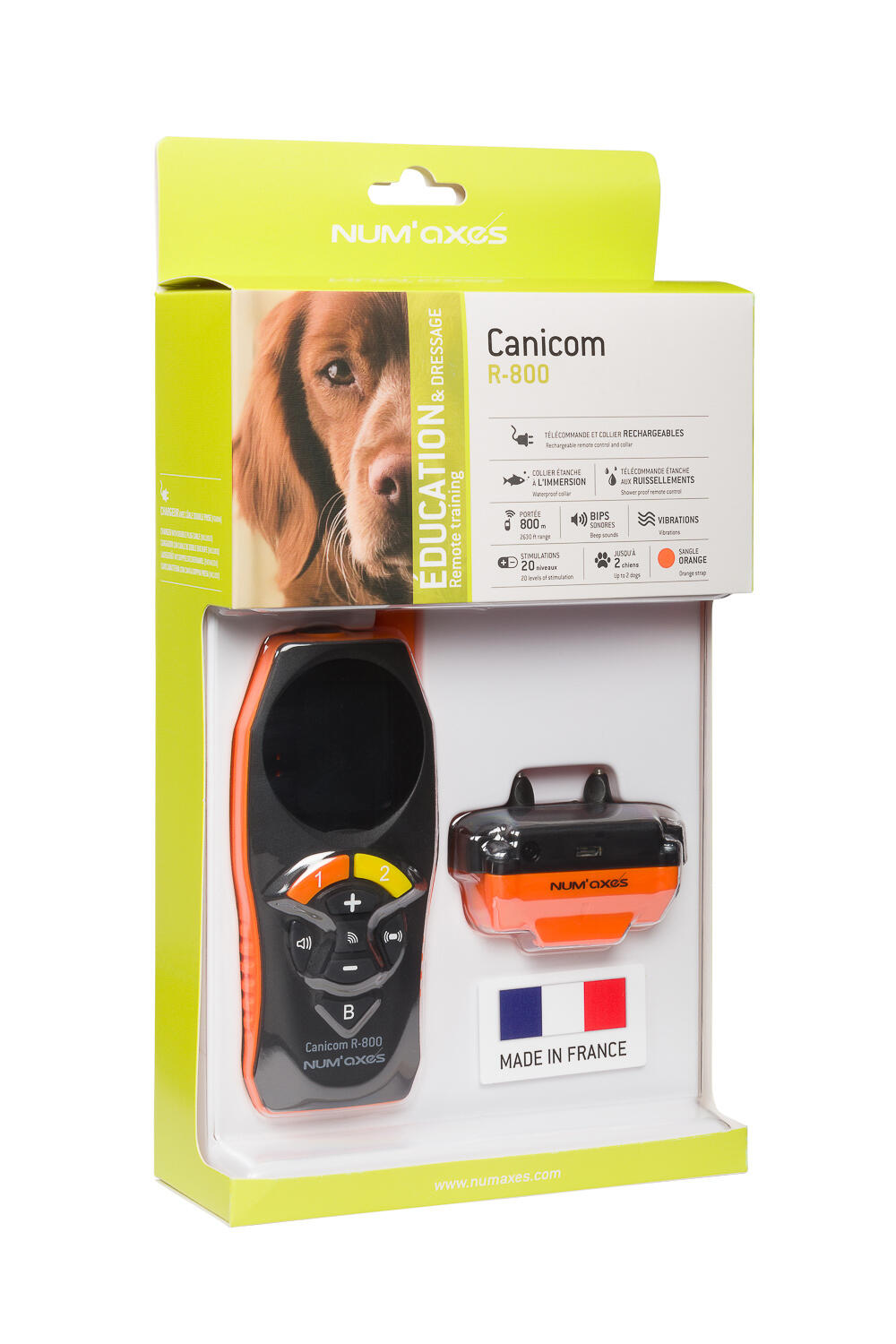 Conjunto recarregável de treinamento para cães - canicom r-800