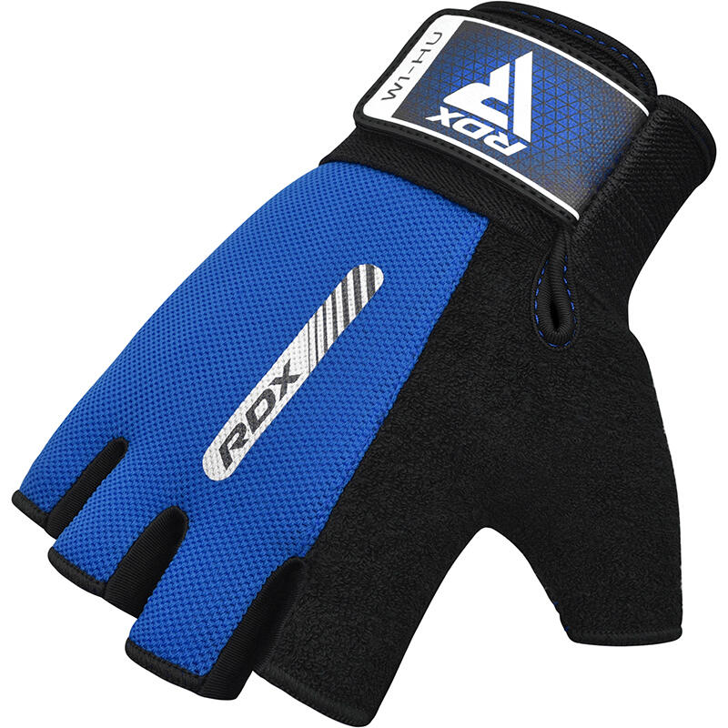 Fitness Handschoenen W1 - Met open vingertoppen Blauw - Blauw - S 6/7