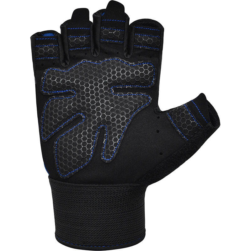 Fitness Handschoenen W1 - Met open vingertoppen Blauw - Blauw - S 4/7