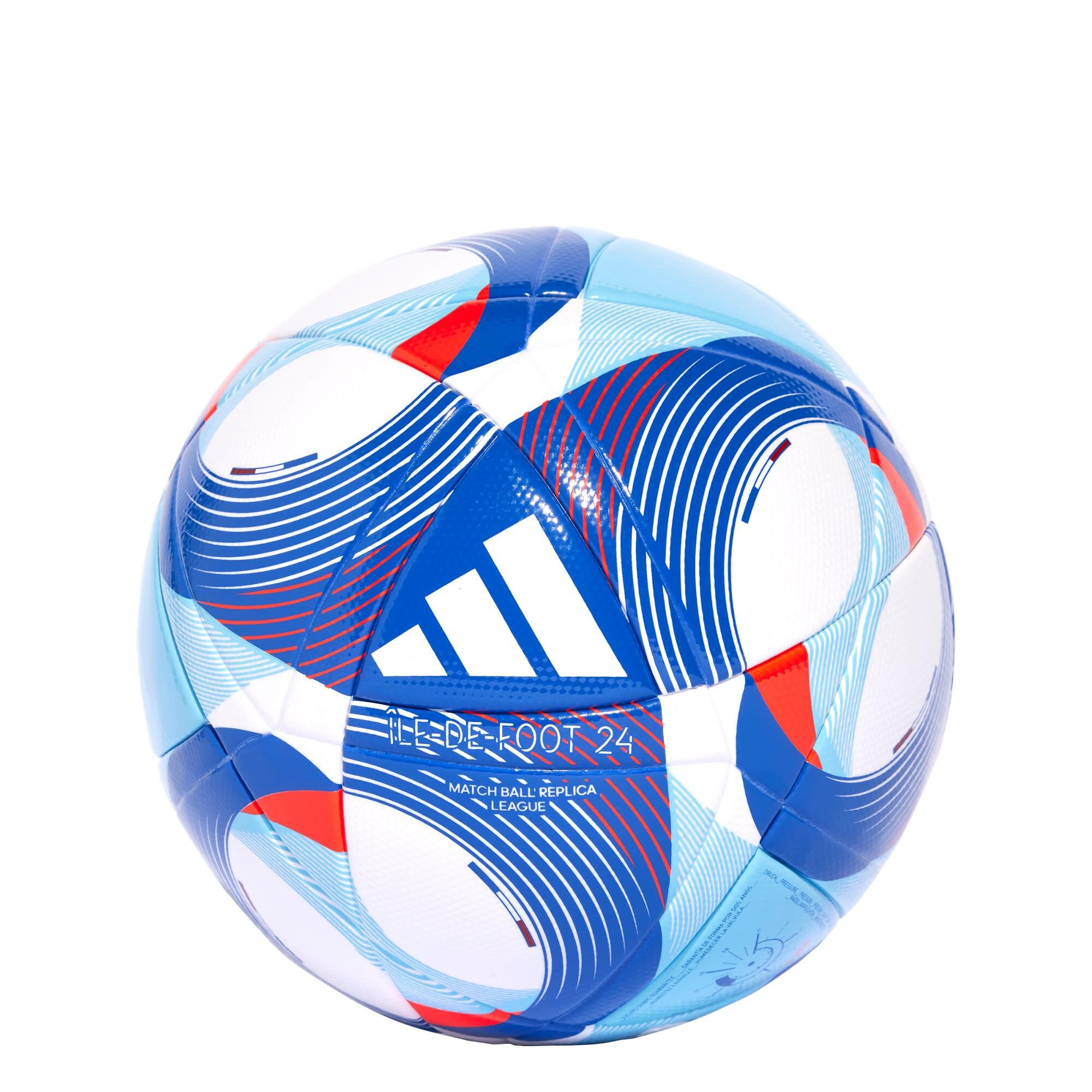 Adidas - Ballon Île-de-foot 24 League - Ballon De Foot - Blanc|bleu|rouge - 5 - Decathlon