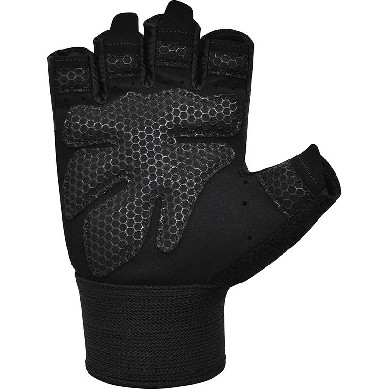 Rękawiczki fitness W1 - Z otwartymi palcami - Czarny – M 4/7