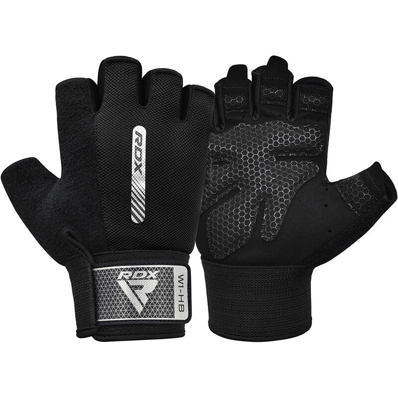 Rękawiczki fitness W1 - Z otwartymi palcami - Czarny – M 5/7
