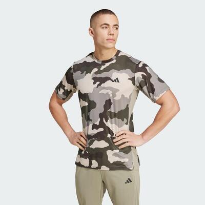 Train Essentials Camo Allover Print T-Shirt